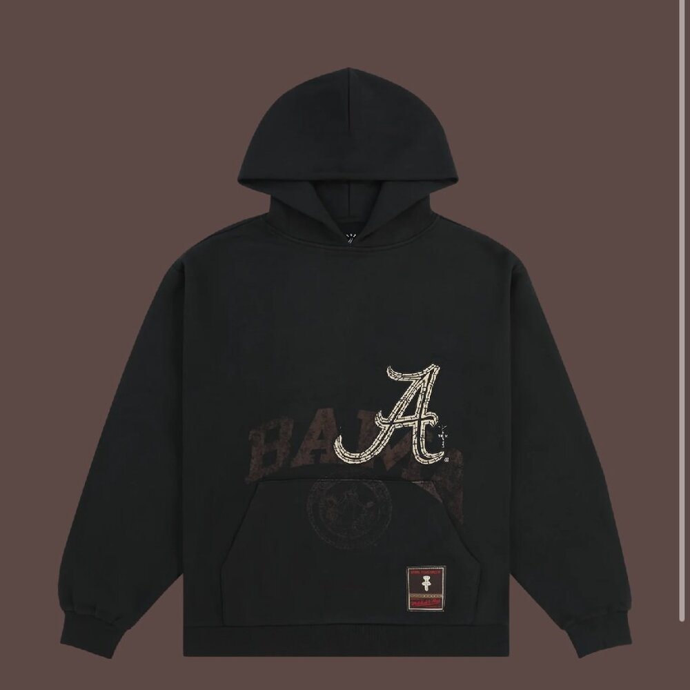 Travis Scott x Mitchell & Ness Alabama Crimson Tide Overlap Pullover Hoodie